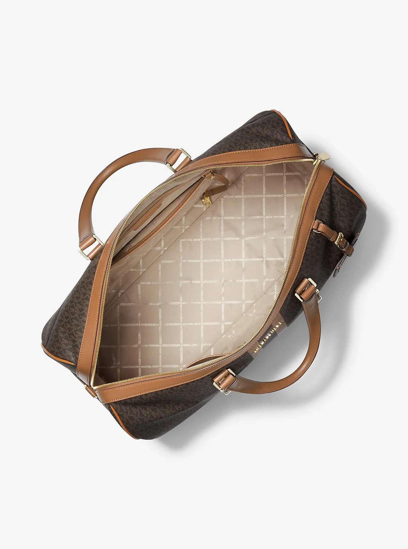 Extra Large Bedford Travel Michael Kors Logo Striped Weekend Bag
