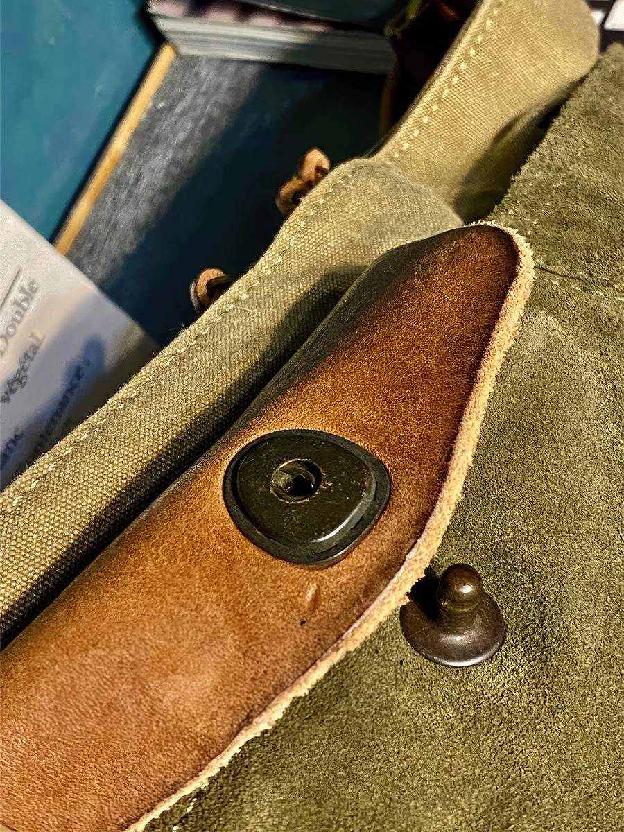 NB01 Tumbled Leather Messenger Bag